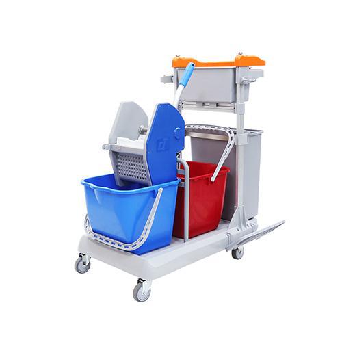 帶剎車靈動型排拖系統(tǒng)清潔車 配垃圾桶、2個15公升水桶 JDB G30B